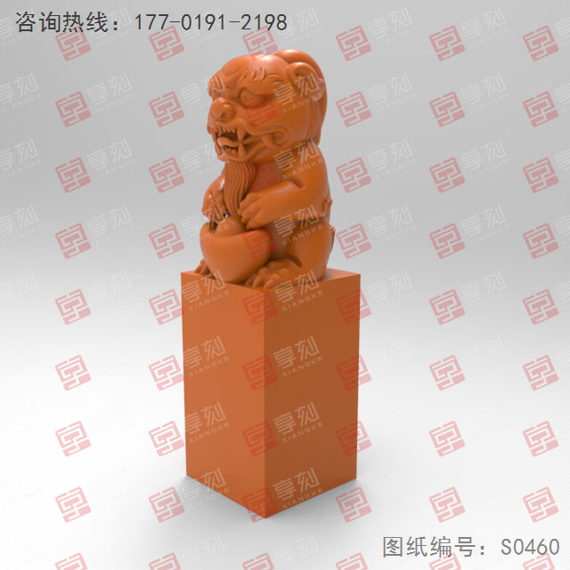 貔貅印章精雕機(jī)模型圖_五軸雕刻機(jī)廠家