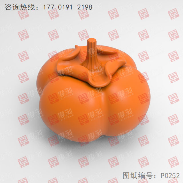 好事柿子擺件工藝品電腦精雕圖_五軸雕刻機廠家