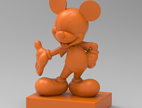 米奇老鼠擺件立體電腦精雕圖_五軸雕刻機(jī)廠家