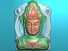 觀音玉石掛件電腦精雕圖_五軸雕刻機廠家