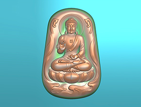 佛祖吊墜玉石精雕電腦圖紙_五軸雕刻機(jī)廠家