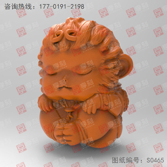 孫悟空寶寶立體模型精雕圖紙_五軸雕刻機(jī)廠家