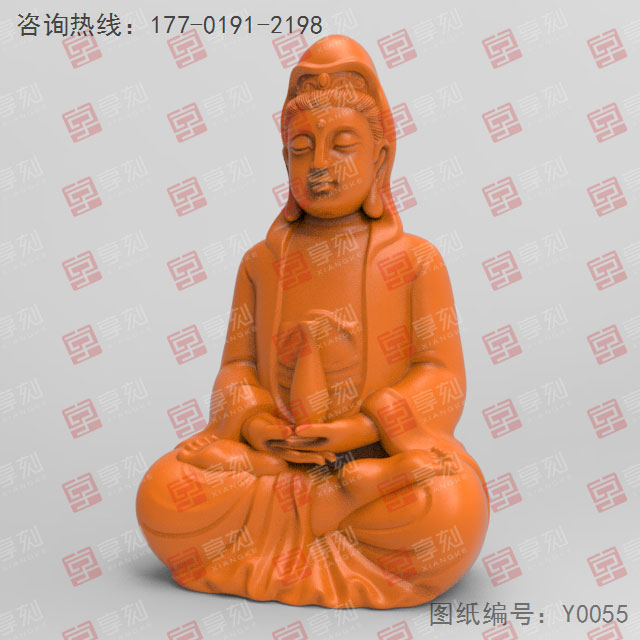 立體觀音菩薩模型精雕圖紙_五軸雕刻機(jī)廠家