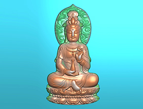 玉石觀音吊墜電腦精雕圖紙_五軸雕刻機廠家