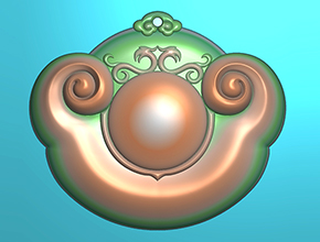 如意鎖吊墜電腦精雕圖紙_五軸雕刻機廠家