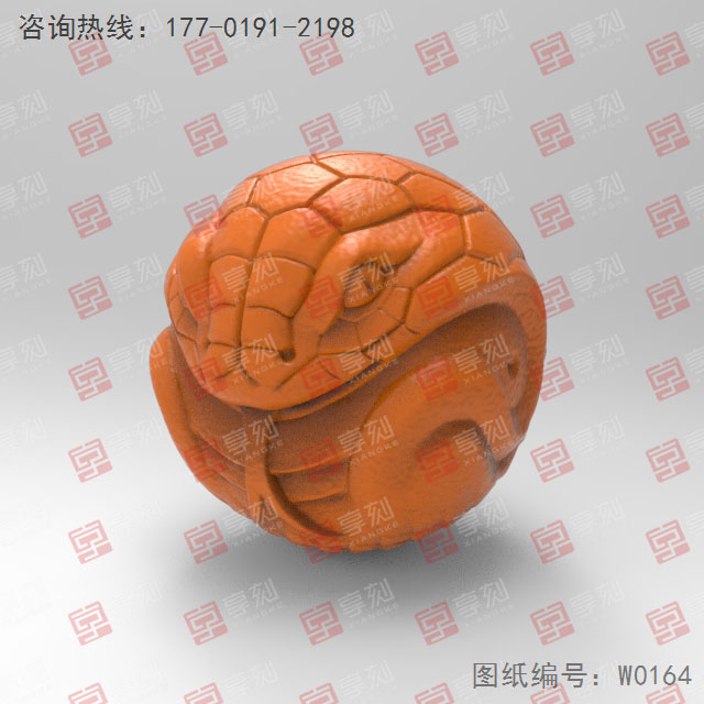 蛇轉(zhuǎn)運珠電腦雕刻精雕圖_五軸雕刻機廠家