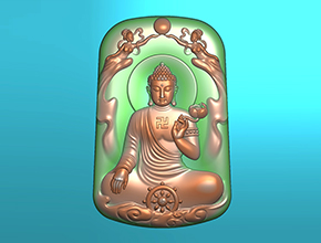 大日如來佛牌木雕精雕電腦圖紙_五軸雕刻機(jī)廠家