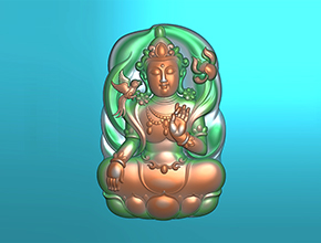 度母觀音牌玉石精雕圖紙_五軸雕刻機(jī)廠家