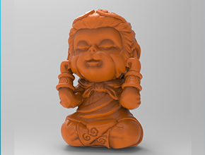 四不猴小擺件不聽猴電腦精雕圖_五軸雕刻機(jī)廠家