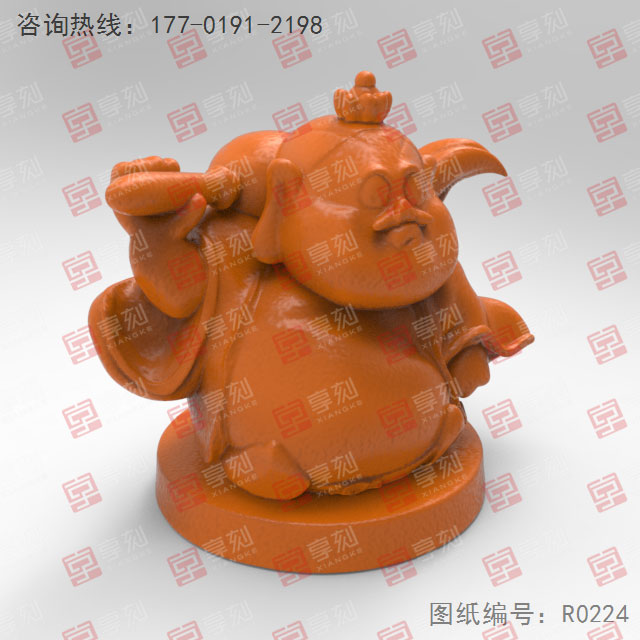 大乙真人立體擺件3d打印模型STL 享刻五軸雕刻機(jī)