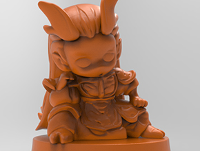 Q版敖光立體擺件3d打印模型STL 享刻五軸雕刻機(jī)