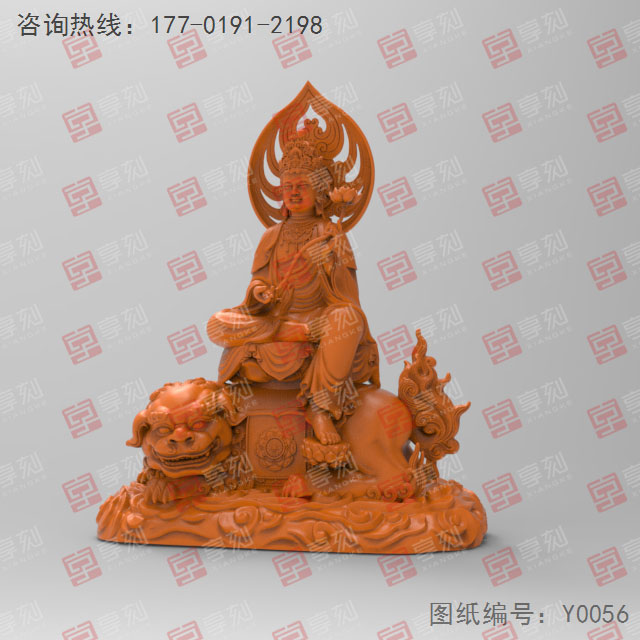 文殊菩薩3d電腦模型圖stl立體_享刻五軸雕刻機(jī)