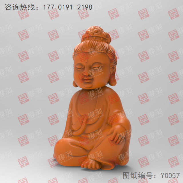 寶寶觀音3d模型STL精雕圖紙_享刻五軸雕刻機(jī)