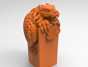 龍印章玉石電腦3d立體模型圖紙_五軸玉石雕刻機(jī)