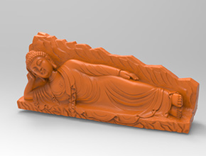 臥佛像玉石電腦3d立體模型圖紙_五軸玉石雕刻機(jī)