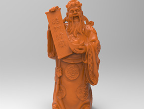 財神招財進(jìn)寶3d立體模型圖紙_五軸玉石雕刻機(jī)廠