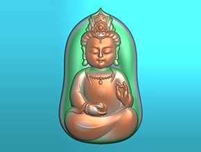 觀音寶寶吊墜玉石電腦精雕圖_翡翠雕刻機廠家