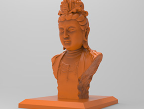 觀音菩薩像3d電腦模型圖STL_五軸玉石雕刻機