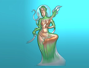 和田玉 度母掛件玉石電腦精雕圖_享刻玉石雕刻機(jī)