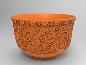 玉石玻璃碗3d雕刻模型圖紙_享刻五軸雕刻機(jī)廠家