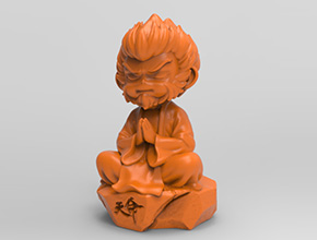 立體悟空3d雕刻模型圖紙_享刻五軸雕刻機(jī)廠家