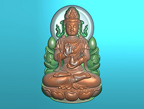 翡翠觀音掛件玉石電腦精雕圖_享刻玉石雕刻機(jī)