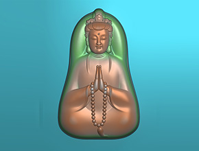 佛珠觀音掛件玉石電腦精雕圖_享刻玉石雕刻機(jī)