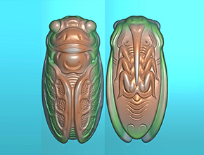 知了吊墜玉石電腦精雕圖_享刻玉石雕刻機(jī)