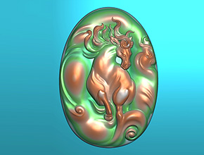 駿馬吊墜玉石雕刻電腦圖紙_享刻玉石雕刻機(jī)