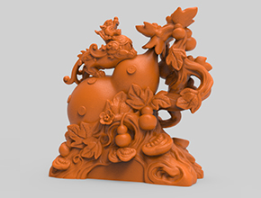 葫蘆貔貅工藝品3d模型圖stl_享刻五軸雕刻機(jī)