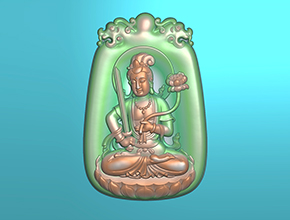 大勢至菩薩玉石雕刻電腦圖紙_享刻玉石雕刻機