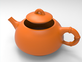 竹節(jié)茶壺工藝品3d模型圖stl_享刻五軸雕刻機