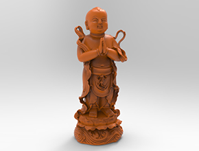 金童立體擺件工藝品3d模型圖stl_享刻五軸雕刻機