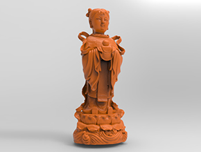 玉女立體擺件工藝品3d模型圖stl_享刻五軸雕刻機