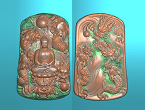 九龍佛牌玉石雕刻電腦圖紙_享刻玉石雕刻機(jī)