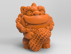 獅子抱花生3d模型圖stl_享刻五軸雕刻機(jī)