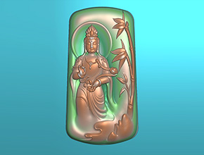 竹林觀音玉石雕刻電腦圖紙_享刻玉石雕刻機(jī)