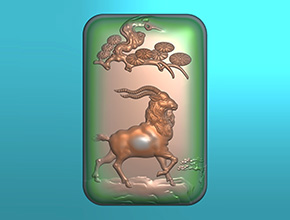 生肖羊玉石雕刻電腦圖紙_享刻玉石雕刻機(jī)