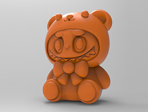 拉布布小熊立體3d模型圖stl_享刻五軸雕刻機(jī)