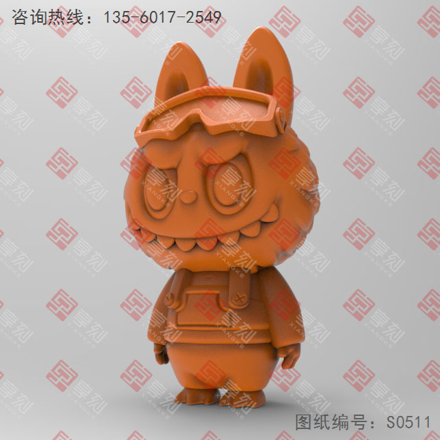 拉布布擺件立體3d模型圖stl_享刻五軸雕刻機(jī)