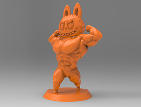 肌肉拉布布電腦3d模型圖stl_享刻五軸雕刻機(jī)