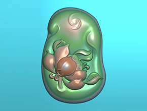 荷花玉石電腦數(shù)控精雕圖紙_享刻玉石雕刻機(jī)