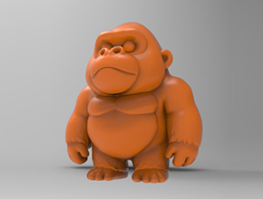 Q版金剛猴電腦3d模型圖stl_享刻五軸雕刻機(jī)