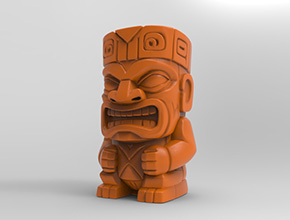 卡通提基神像電腦3d模型圖stl_享刻五軸雕刻機(jī)