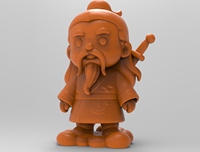 Q版八仙呂洞濱電腦3d模型圖stl_享刻五軸雕刻機(jī)