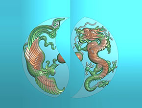 龍鳳玉石電腦數(shù)控精雕圖紙_享刻玉石雕刻機(jī)