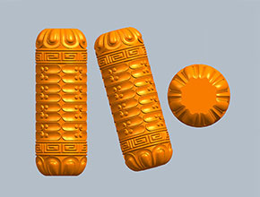 天珠回紋珠桶珠電腦雕刻圖模型立體圖_享刻數(shù)控