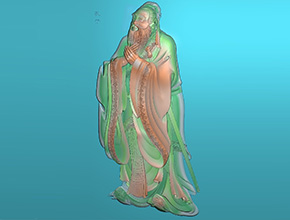 孔子浮雕人物精雕圖紙_享刻玉石雕刻機(jī)