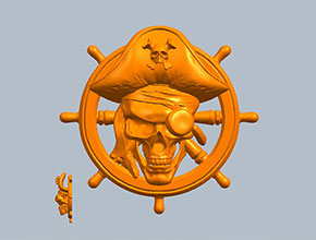 海盜船舵電腦3d模型圖stl_享刻五軸雕刻機(jī)