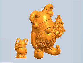 小丑圣誕老人模型擺件STL模型雕刻圖